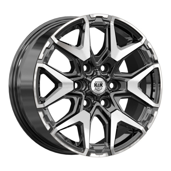 Диски КиК 7.5\R18 6*139.7 ET40 d92.5 Алмаз черный Диски КиК 7.5\R18 6*139.7 ET40 d92.5 Алмаз черный