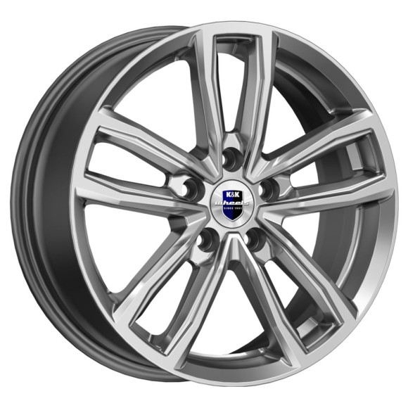 Диски КиК  Каланг (КС1086)  6,5\R17 5*114,3 ET38  d67,1  Дарк платинум  [81759]