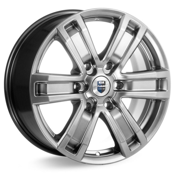 Диски КиК  R7-Рольф (КС457)  7,5\R17 6*139,7 ET46  d92,5  Дарк платинум  [71756]