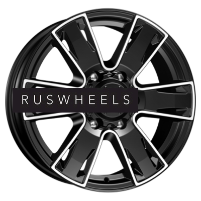 Диски КИК 7x17/6x139,7 ET30 D106,1 Севенна (КС726) Алмаз черный