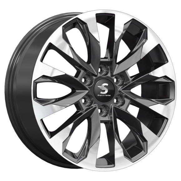 Диски КиК  Premium КР007 (20Pajero Sport)  8,0\R20 6*139,7 ET38  d67,1  Diamond Black Gris  [82168]  <Ш>