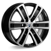 Диски КиК  R7-Рольф-оригинал (КС457)  7,5\R17 6*139,7 ET25  d106,1  Алмаз черный  [r34594]