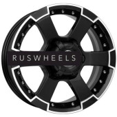 Диски КИК 7x16/6x139,7 ET20 D110,1 M56 (КС593) Алмаз черный