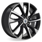 Диски КиК 7,0\R17 5*108 ET45 d63.35 алмаз чёрный