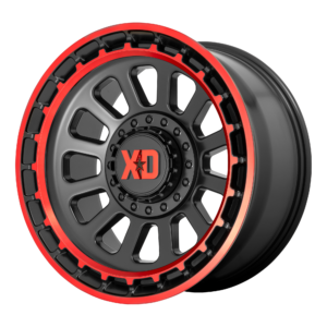 Диски XD XD856 OMEGA Satin Black Machined Lip With Red Tint